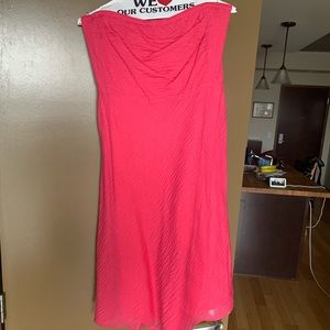 J.Crew strapless pink dress.